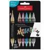 MARKER AKRILNI OBOSTRANI SHAKE&PAINT METALLIC FABER CASTELL 285517/6BOJA BLISTER