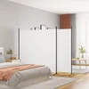Sobna pregrada s 3 panela bijela 525 x 180 cm od tkanine