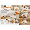 Kruzzel Kruzzel velika plišasta gos 130 cm – mehka igrača in blazina, 0+