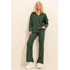Trend Alacati Stili Ženski komplet duks i pantalone ALC-796-001, Zeleni