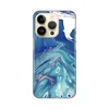 Silikonska maska za iPhone 14 Pro 6.1 Blue Marble Print plava