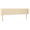 Vidaxl Vzglavje z ušesi krem 163x23x78/88 cm blago
