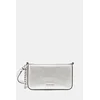 Usnjena torbica MICHAEL Michael Kors srebrna barva, 32S5SYTC5M