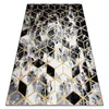 eoshop Moderna preproga 3D GLOSS 409A 82 Cube elegantna, glamur, art deco črna/zlata/siva ( - Velikost: 80x150 cm)