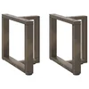 Noge za klub stolić T-oblika 2 kom Crne 50x25x(42-43) cm Čelik