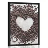 Plakat srce iz kavnih zrn - 30x45 silver