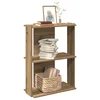 Regal za knjige s 3 razina boja hrasta 60x30x80 cm drveni