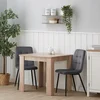 Homestyle4U Jedilna miza in stoli komplet, 80x80x75 cm, rjava, siva