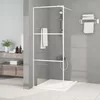 Pregrada za tuš bijela 80 x 195 cm s prozirnim staklom ESG