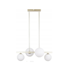 Kama Pendant Lamp Black+Golden 4X28W G9 White Lampshade