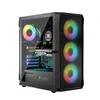 LOGIC PC ohišje Portos ARGB MIDI 1x USB 3.0, 2x USB 2.0   avdio, črno, brez napajalnika