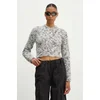 Pulover s primesjo volne Moschino Jeans ženski, siva barva, 0903.8202