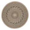 Črno-bež okrogla zunanja preproga o 120 cm Comilla – Ayyildiz Carpets