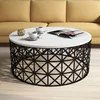 Hanah Home Klub sto 90x90x38cm Belo-Crni