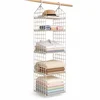 Viseći organizator za garderobu, bež, 29×29×128 cm