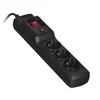 ActiveJet Activejet COMBO 3GN 3M črn napajalni trak z napajalnim kablom