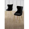 HANAH HOME Set stolica (6 komada) Alpa Black Gold