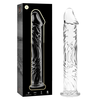 Ibiza Nebula Model 12 Dildo Borosilicate Glass 17x3.5cm Clear