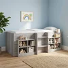 Kreveta za visoko spavanje djece 2 pcs Siva Sonoma 90 x 190 cm
