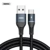 Remax Colorful RC-152a crni kabl za punjač USB A (muški) na USB C (muški) 1m