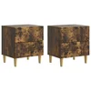 Noćni ormar s ladicama 2 pcs Dimljeni hrast 43 x 34,5 x 48 cm