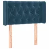 Vidaxl Vzglavje z ušesi temno modro 83x16x78/88 cm žamet