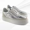 Mona Shoes Ženske patike, Kožne, Srebrne boje