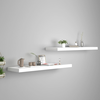 Plutajuće zidne police 2 kom bijele 90 x 23,5 x 3,8 cm MDF