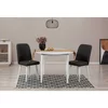 Hanah Home Set Trpezarijski sto i 2 trpezarijske stolice Vina 1053, Bijeli