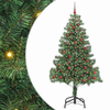 Božićno drvce s 300 LED svjetlima s stalakom Zelena 210 cm PVC
