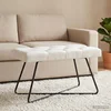 Klop s gumbnim oblazinjenjem Bela 80 x 40 x 46 cm Blago