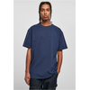 Heavy oversized T-shirt in dark blue color