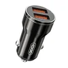 XO Auto punjač metalni CC48 2.4A 2*USB crni