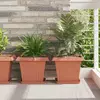 Kvadratna saksija za cvijeće 6 pcs Crvena cigla 33 x 33 x 26 cm