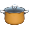 RIESS lonec s pokrovom Orange 20cm, 3,5l, dva ročaja, emajl