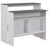 vidaXL Barska miza z 2 površinama 130x40x120 cm bela