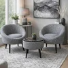 ATELIER DEL SOFA Fotelje i klub stočić Lida Linen Grey