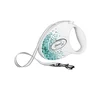 Flexi Glam Splash Ocean s kristali Swarovski M - Pes Vlečni povodec - 5 m - bela