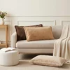 vidaXL Prevleka za blazino 6 kos HOUTEN Svetlo rjava 40 x 80 cm