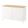 BESTA Kombin. odlaganje s vratima, bela/Lappviken/Stubbarp bela, 120x42x76 cm