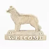 Artdog Border Collie - znak na vratih s psom, medeninasta dobrodošlica, unikaten znak z napisom Welcome by Art-Dog
