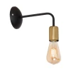 Zidna lampa BRENDA 1xE27/60W/230V crna/zlatna