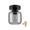 BRILAGI - LED plafonsko svetlo R GLASS 1xE27/60W/230V O 14 cm crna/dim siva