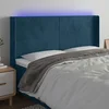 LED uzglavlje tamnoplavo 183 x 16 x 118/128 cm od tkanine