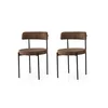 Hanah Home Set stolica Gini, 48,5x75,5x50,5 cm, 2 komada, Braon-crne