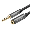 shumee Podaljševalni avdio kabel AUX vtičnica ugreen AV118 3,5 mm 5 m (črn)