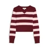 Bershka Pulover roza/temno rdeča