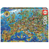 Puzzle Crazy European Map Educa 500 delov in Fix lepilo od 11 leta