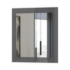 JELA Ogledalo ONYX-OG - kolekcija Onyx - Antracit HG lak - 76x83x3 cm