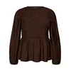 Zizzi Bluza NABILA temno rjava